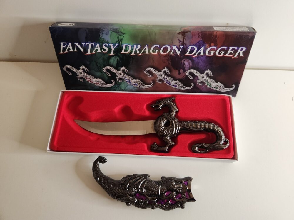 9.5" PURPLE DRAGON DAGGER
