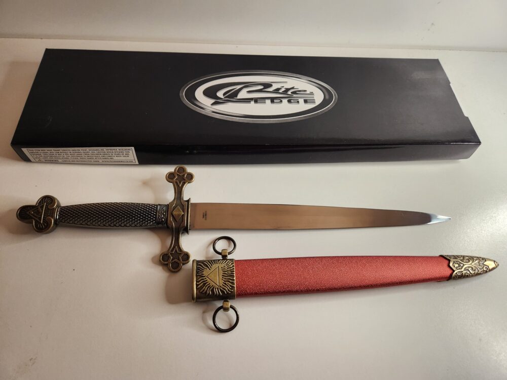 15" RED MASONIC DAGGER