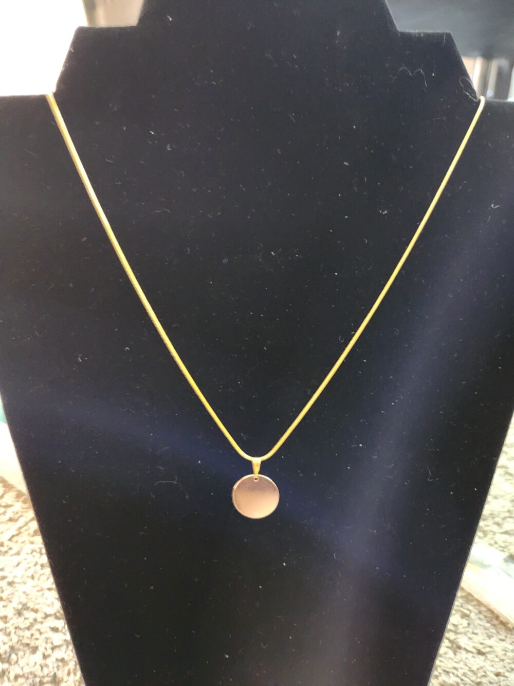Circle Pendant-Engraved
